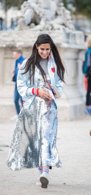 Paris Fashion Week Street Style Trends Mettalics