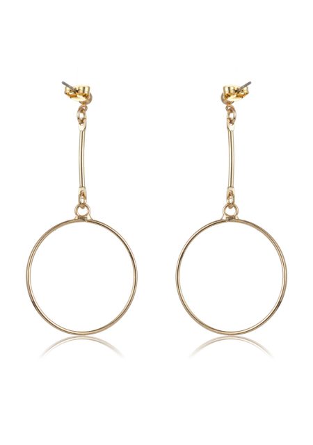 See Need Want Fashion Autumn Must Have Gold Drop Hoop Earrings Thedarkhorse