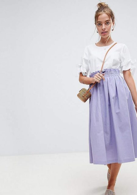 See Need Want Fashion Linen Prom Skirt Asos