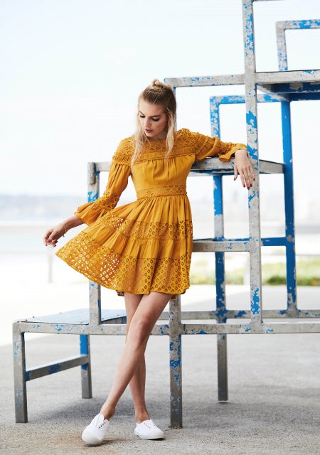 See Need Want Fashion Summer Street Style Trends Colour Yellow Pretty Dress 1