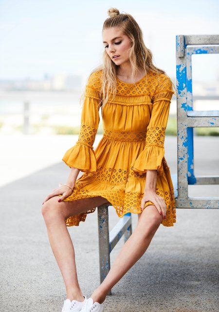 See Need Want Fashion Summer Street Style Trends Colour Yellow Pretty Dress 4