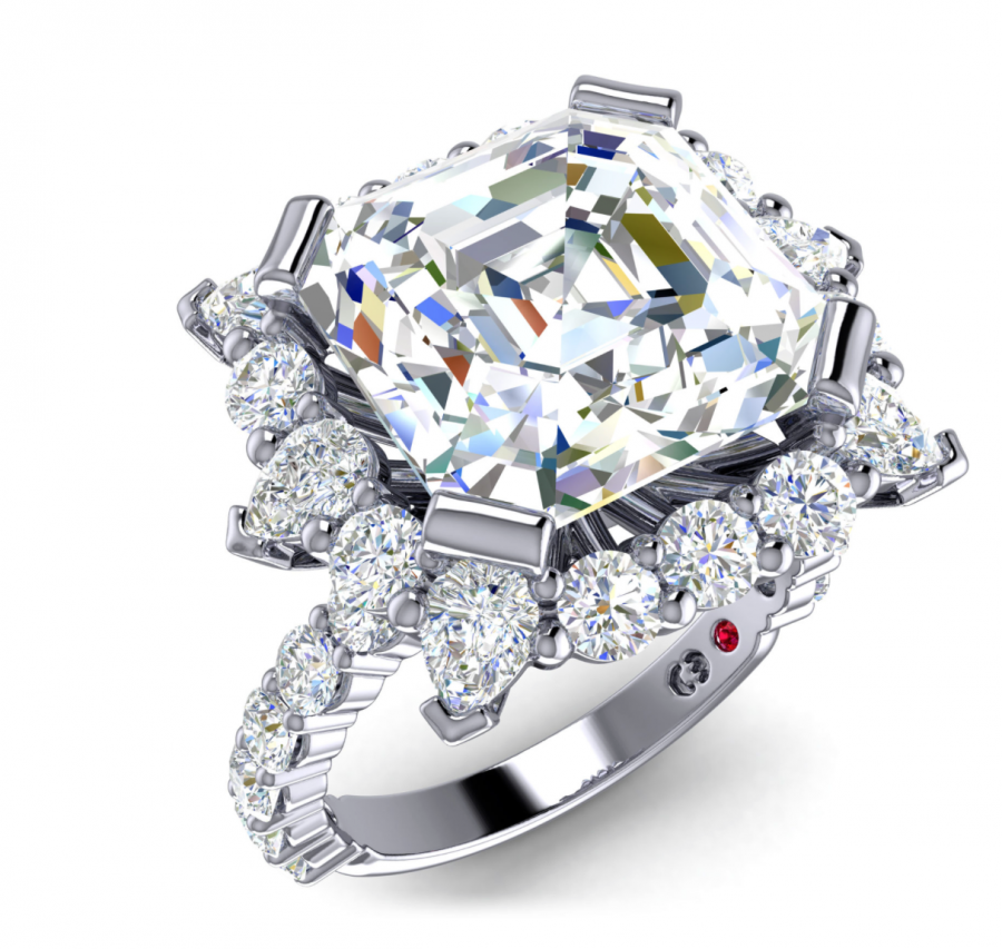 See Need Want Engagement Ring Trends Cassandra Mamone Asscher Diamond Ring 2