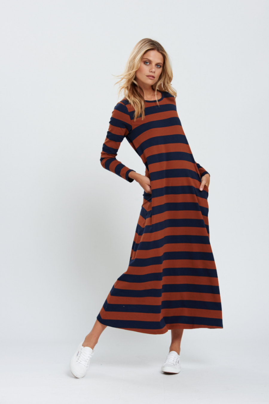 See Need Want Fashion Autumn Must Have Striped Maxi Dress Bohemian Traders