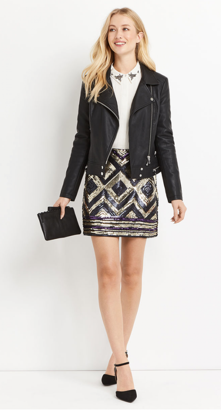 See Need Want Fashion Trend Sequinned Skirt Oasis