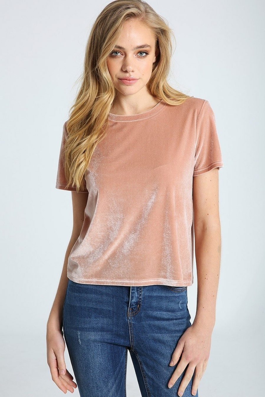 See Need Want Fashion Trend Velvet Tee