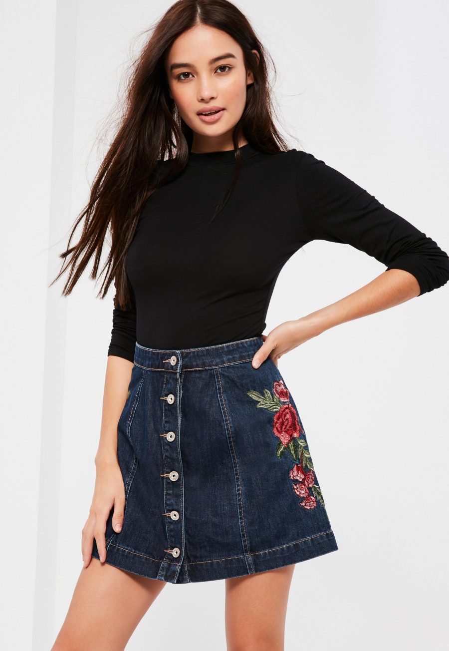 See Need Want Trend Alert Embroidered Denim Missguided 2