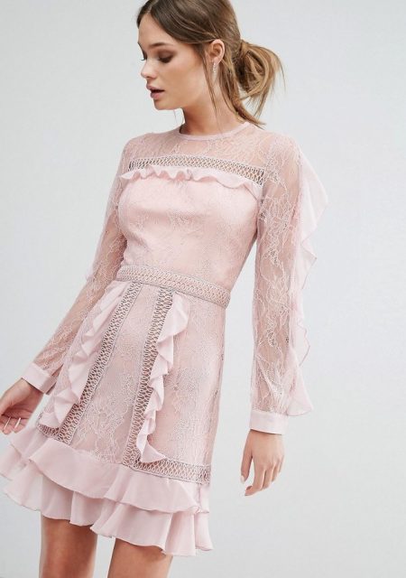 See Need Want Fashion Trend Pink Lace Dress Asos