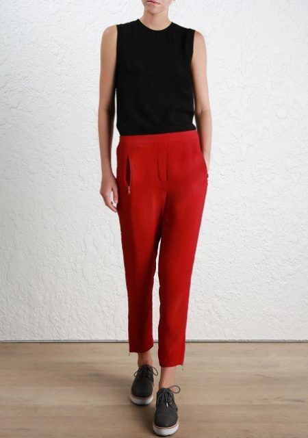 See Need Want Trend Alert Fashion Week Red Trackpant Zimmermann