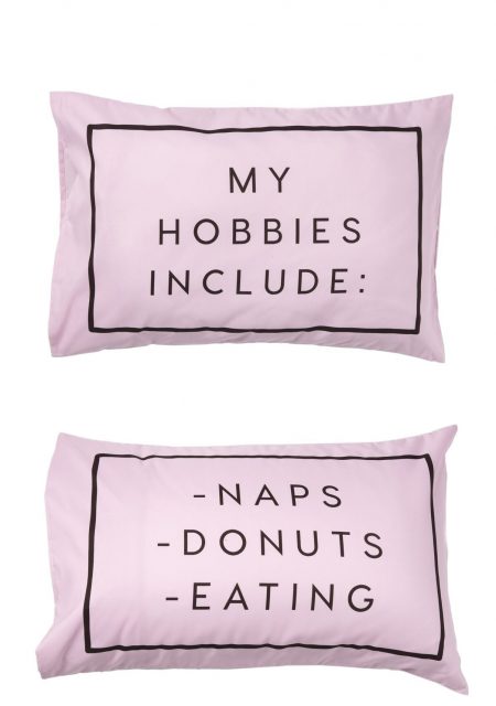 Typo Pillowcases Set Pink Hobbies
