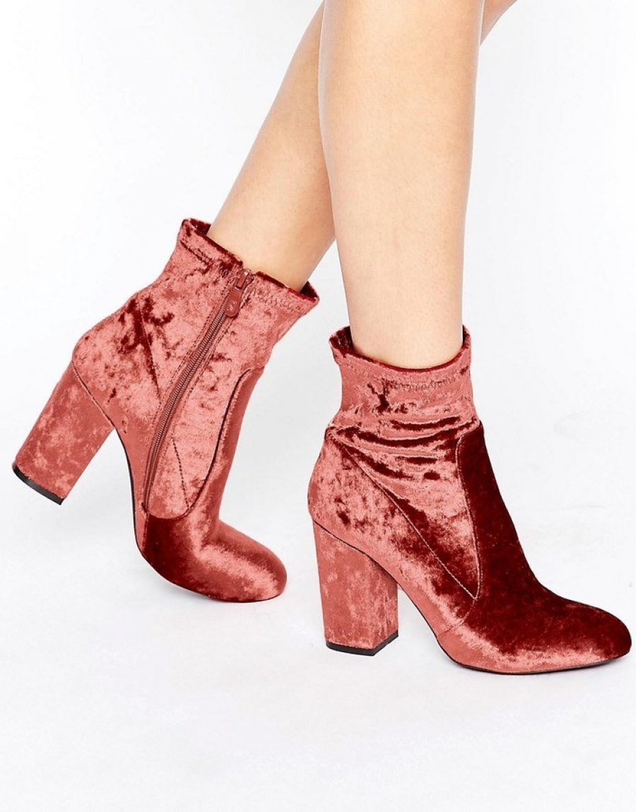 See Need Want Fashion Trend Pink Velvet Boots Asos