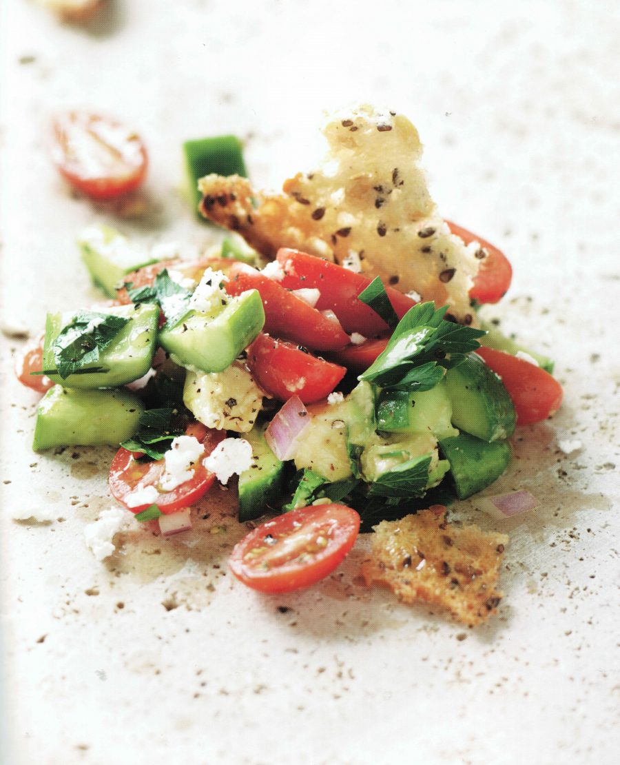 See Need Want Mood Boosting Foods Avocado Cucumber Tomato Bread Salad Recipe