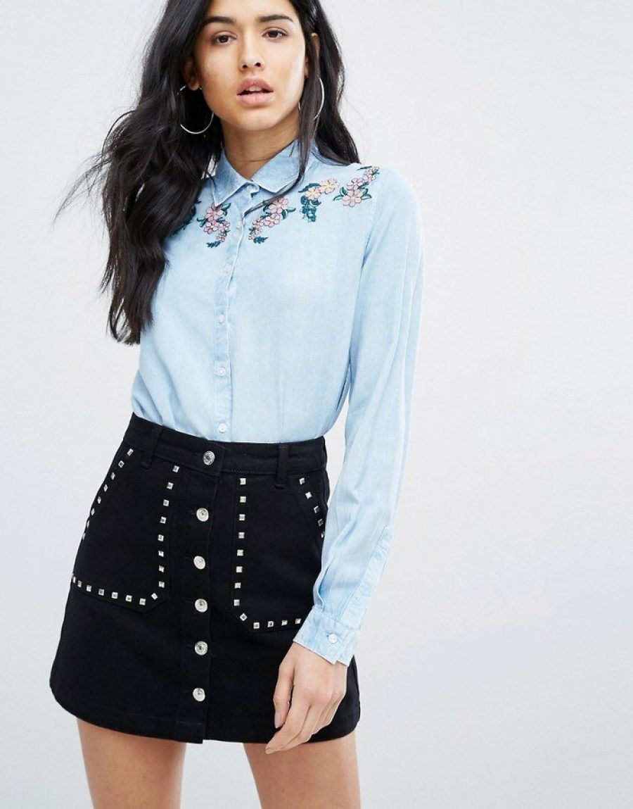 See Need Want Trend Alert Embroidered Denim Asos